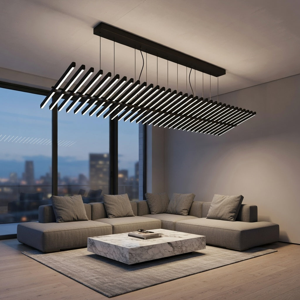 DNA Helix LED Chandelier – Black, 40 Heads – pendant light image 20