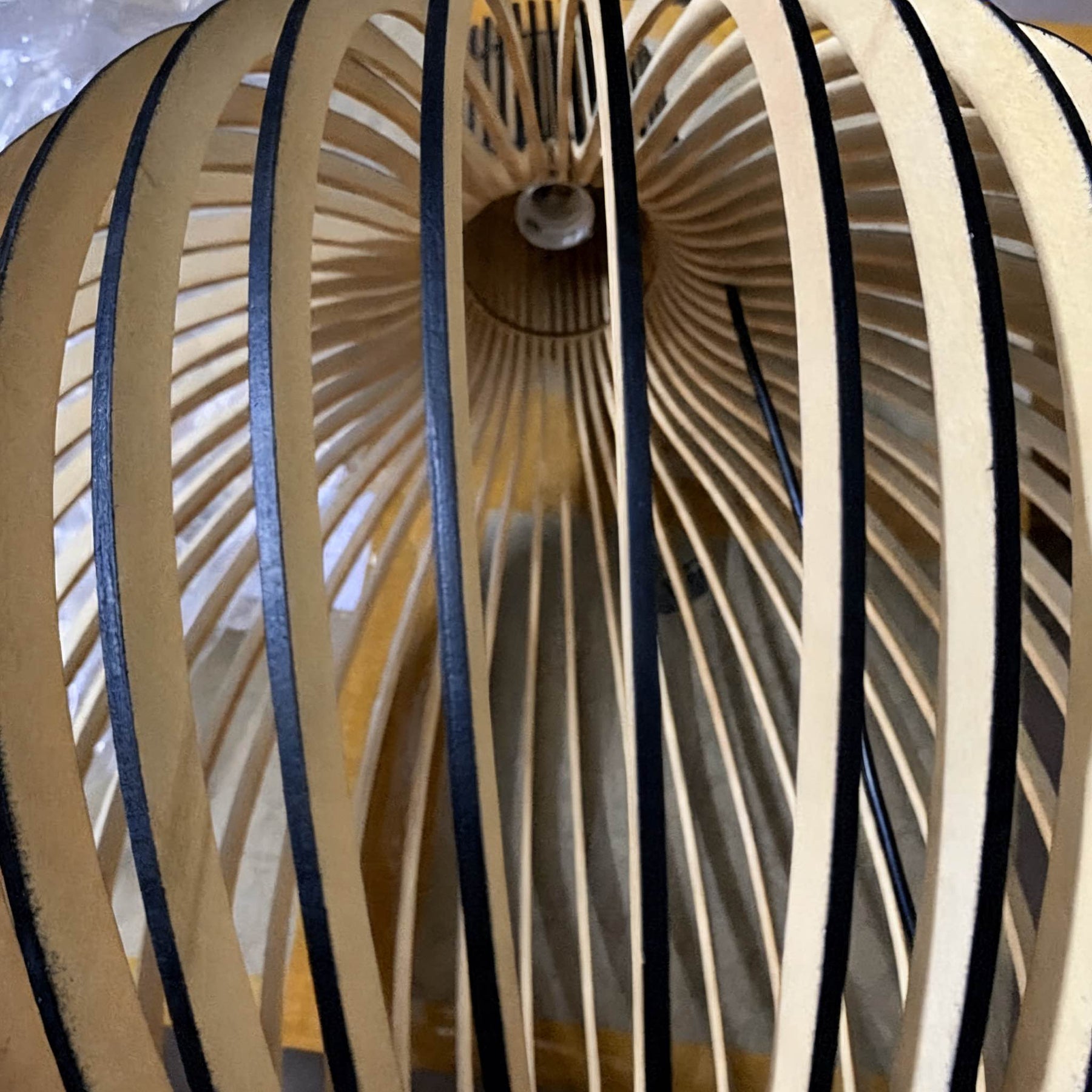 Nordic Wood Cage Pendant Light – pendant light image 4