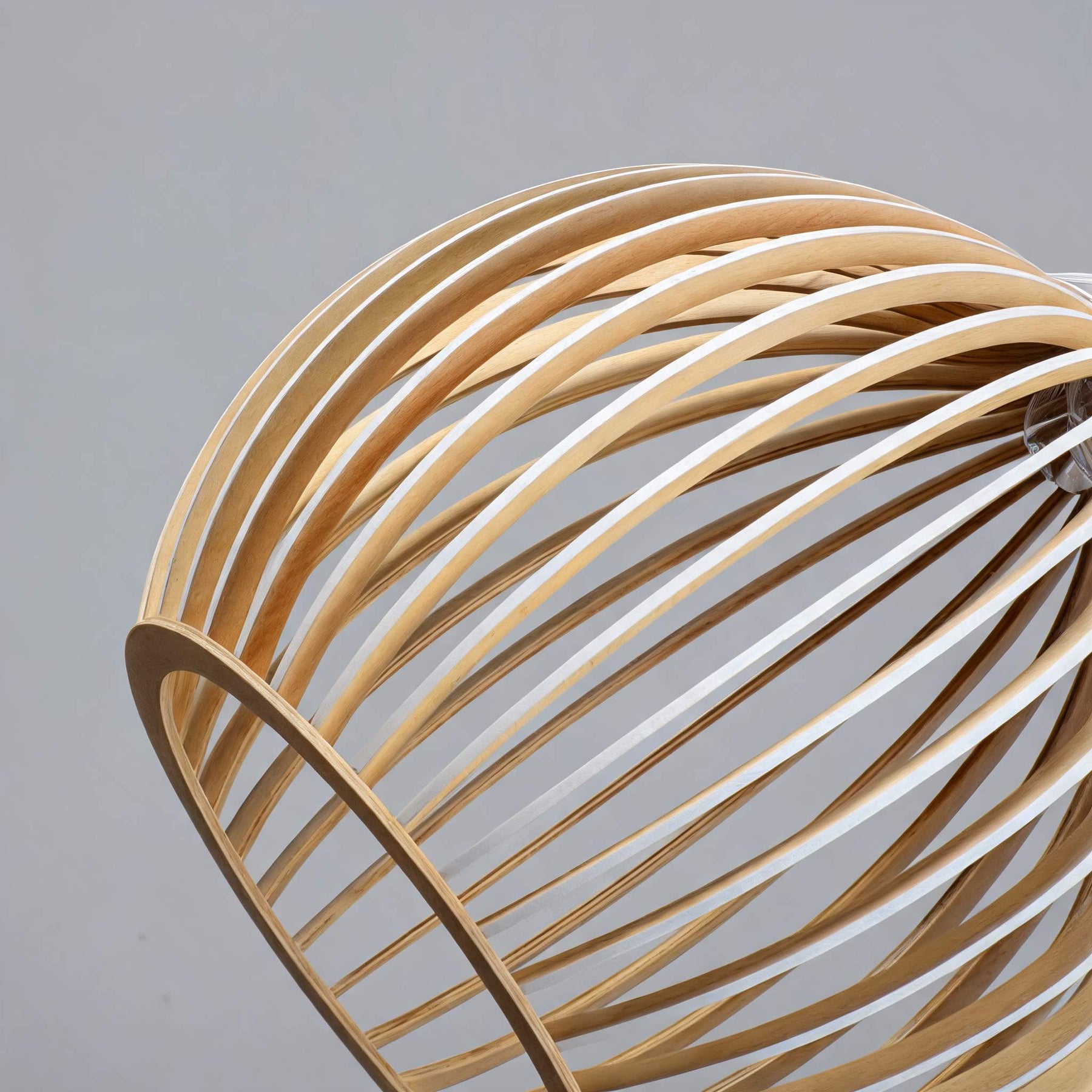 Nordic Wood Cage Pendant Light – pendant light image 5