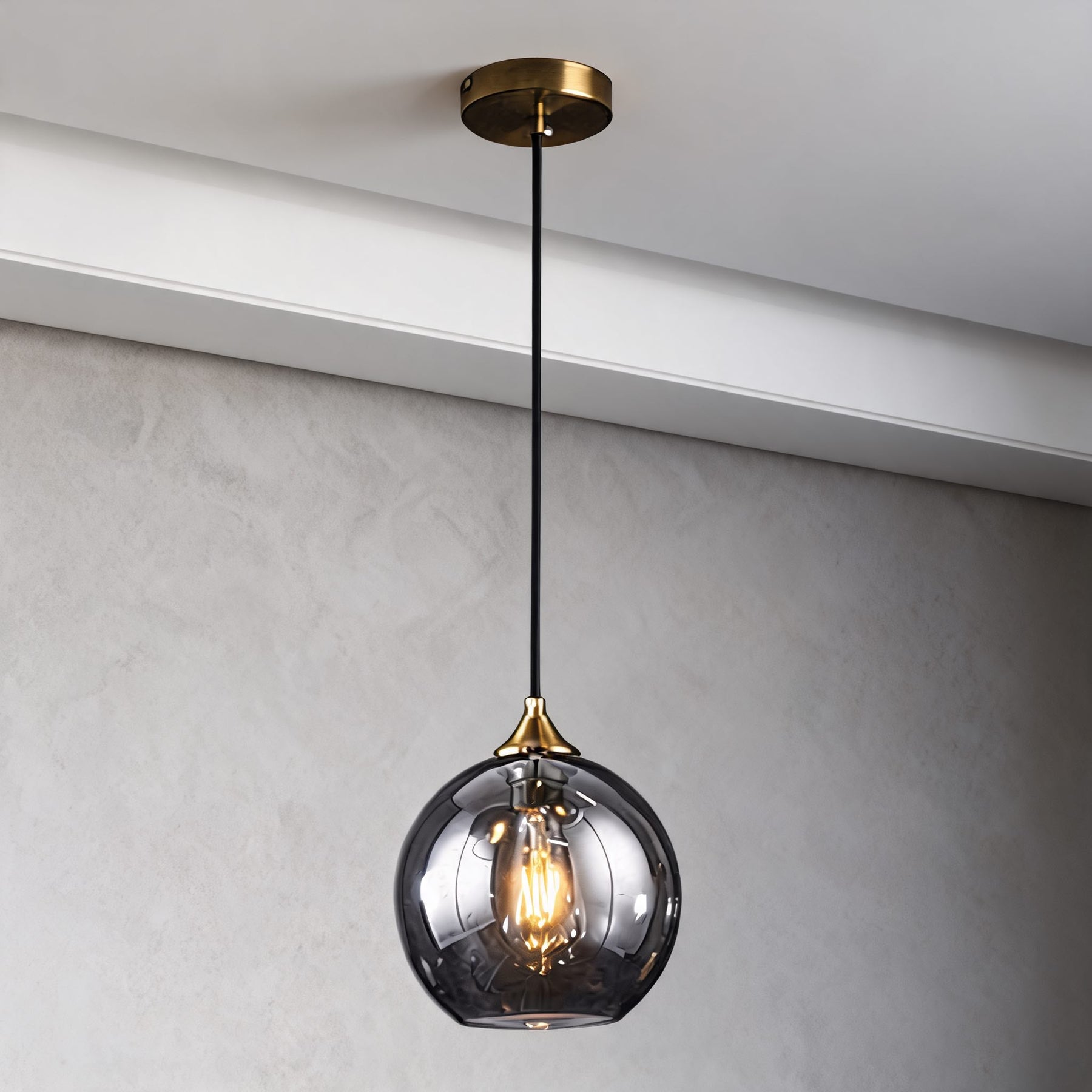 Glass & Stone Pendant Light – pendant light image 2