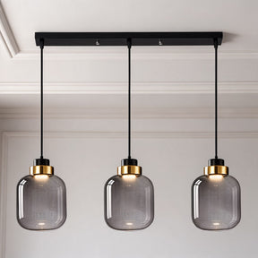 Nordic Glass Pendant Light – Style B-3 Heads - Linear Canopy – pendant light image 7