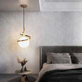 Nordic Glass Pendant Light – Gold shell, Dimmable – pendant light image 6
