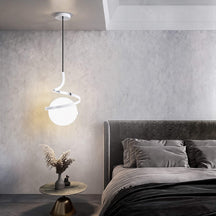 Nordic Glass Pendant Light – White shell, Dimmable – pendant light image 7