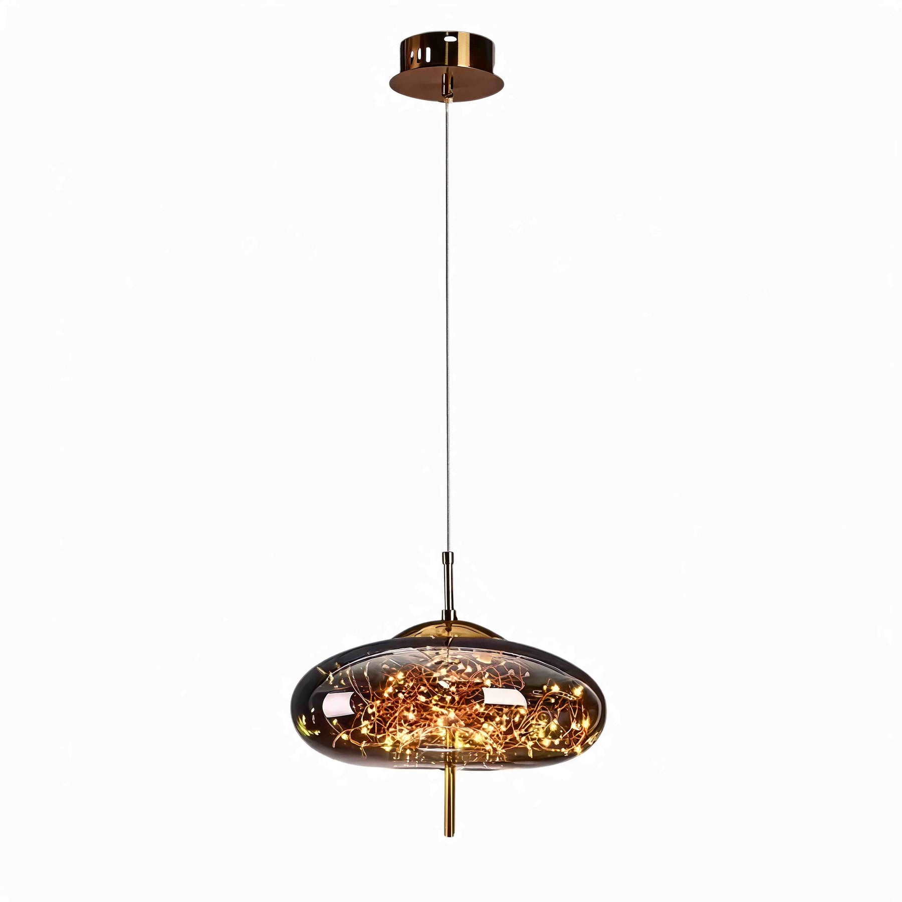 Smoky Glass Geometric Pendant Light – pendant light image 8