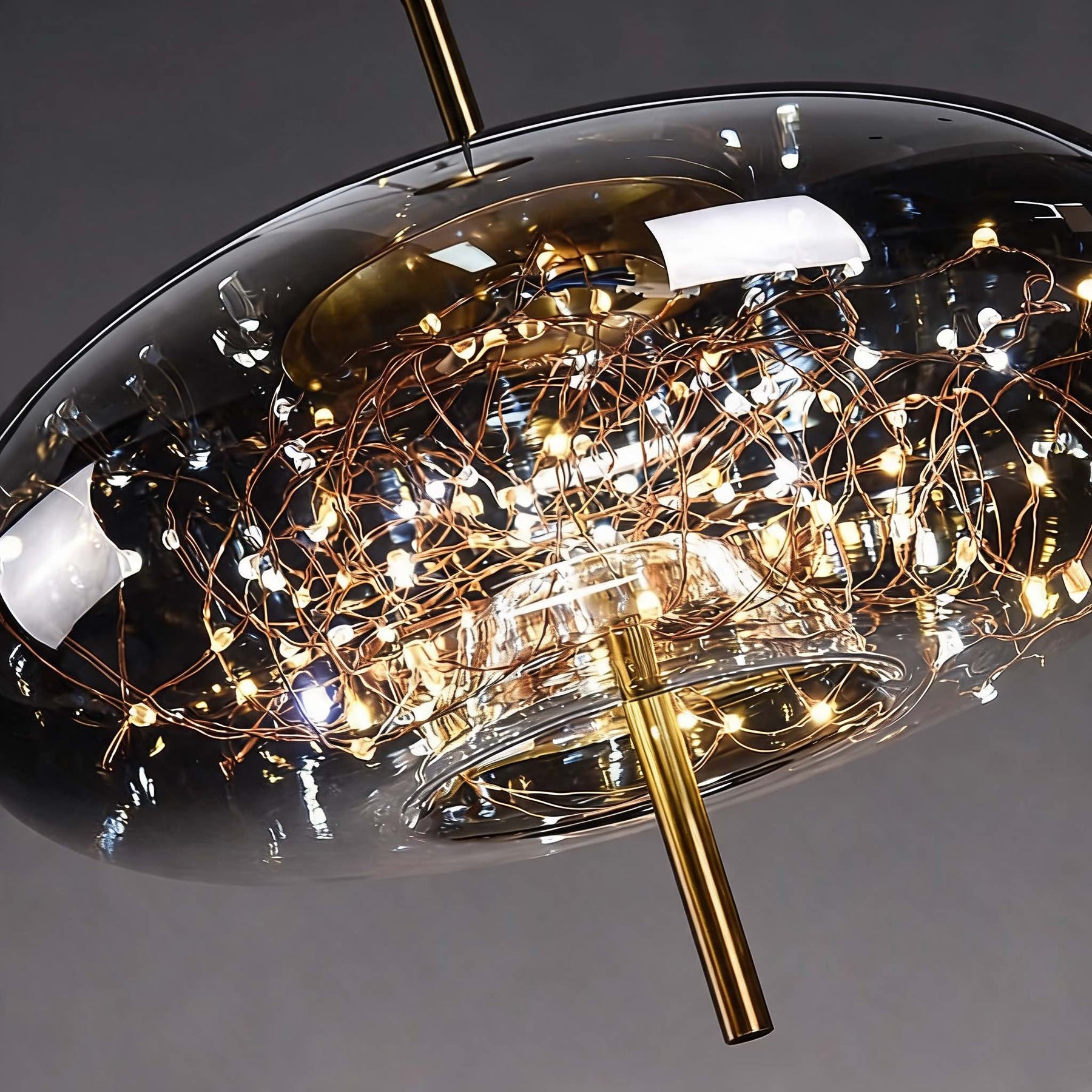 Smoky Glass Geometric Pendant Light – pendant light image 5