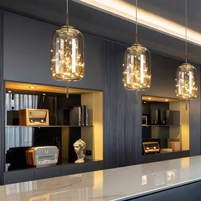 Smoky Glass Geometric Pendant Light – pendant light image 4