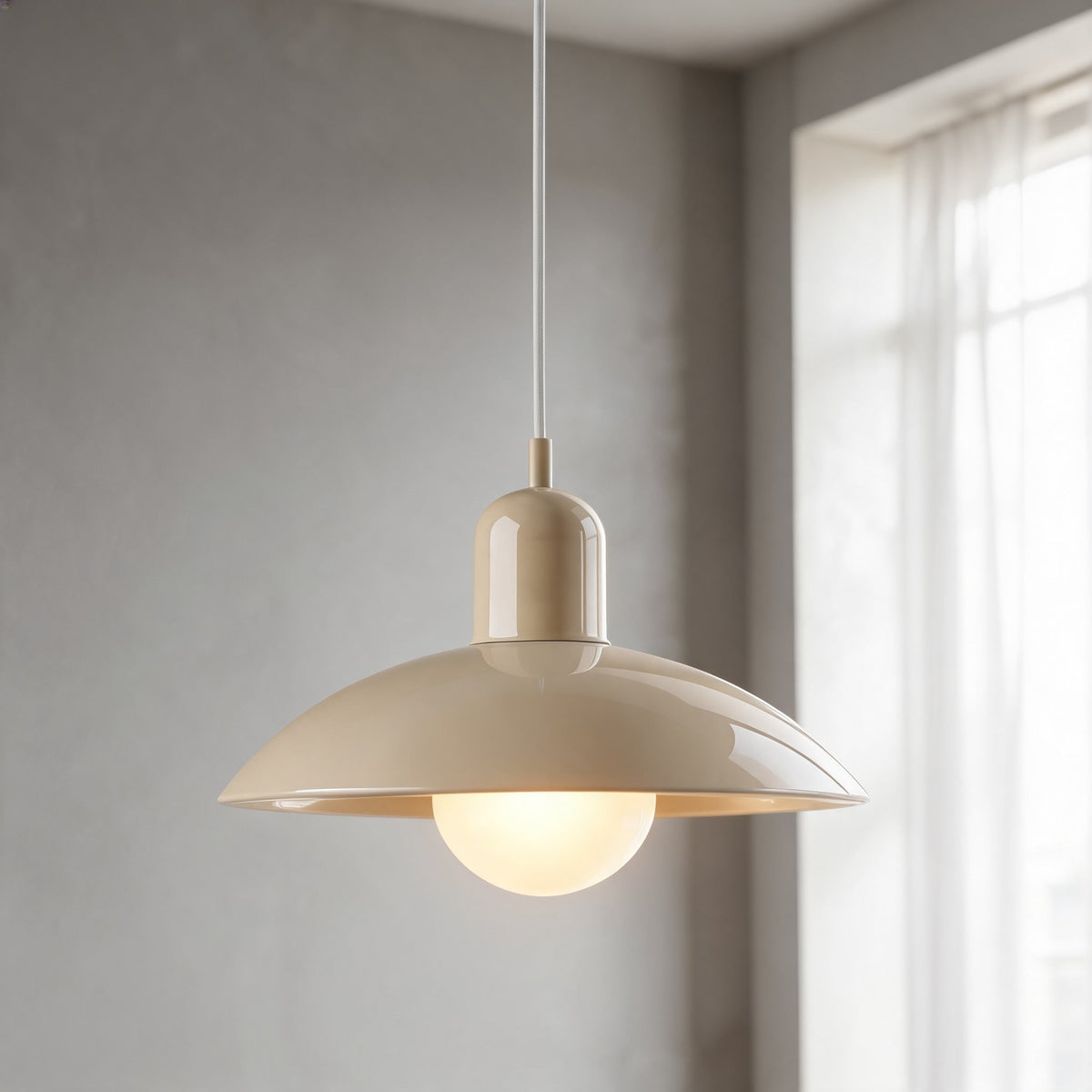 Nordic Bauhaus Pendant Light – White, Cream – pendant light image 1