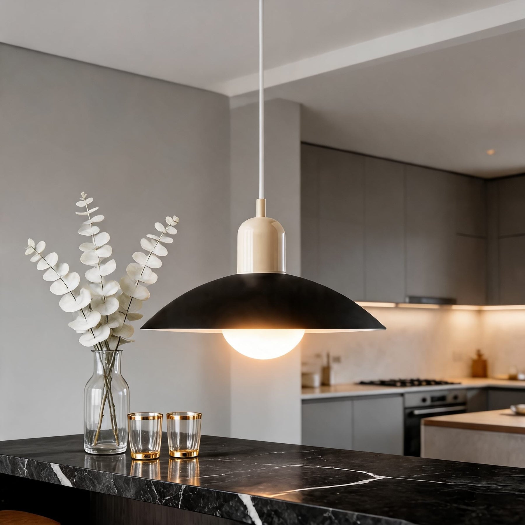 Nordic Bauhaus Pendant Light – White, Black – pendant light image 4