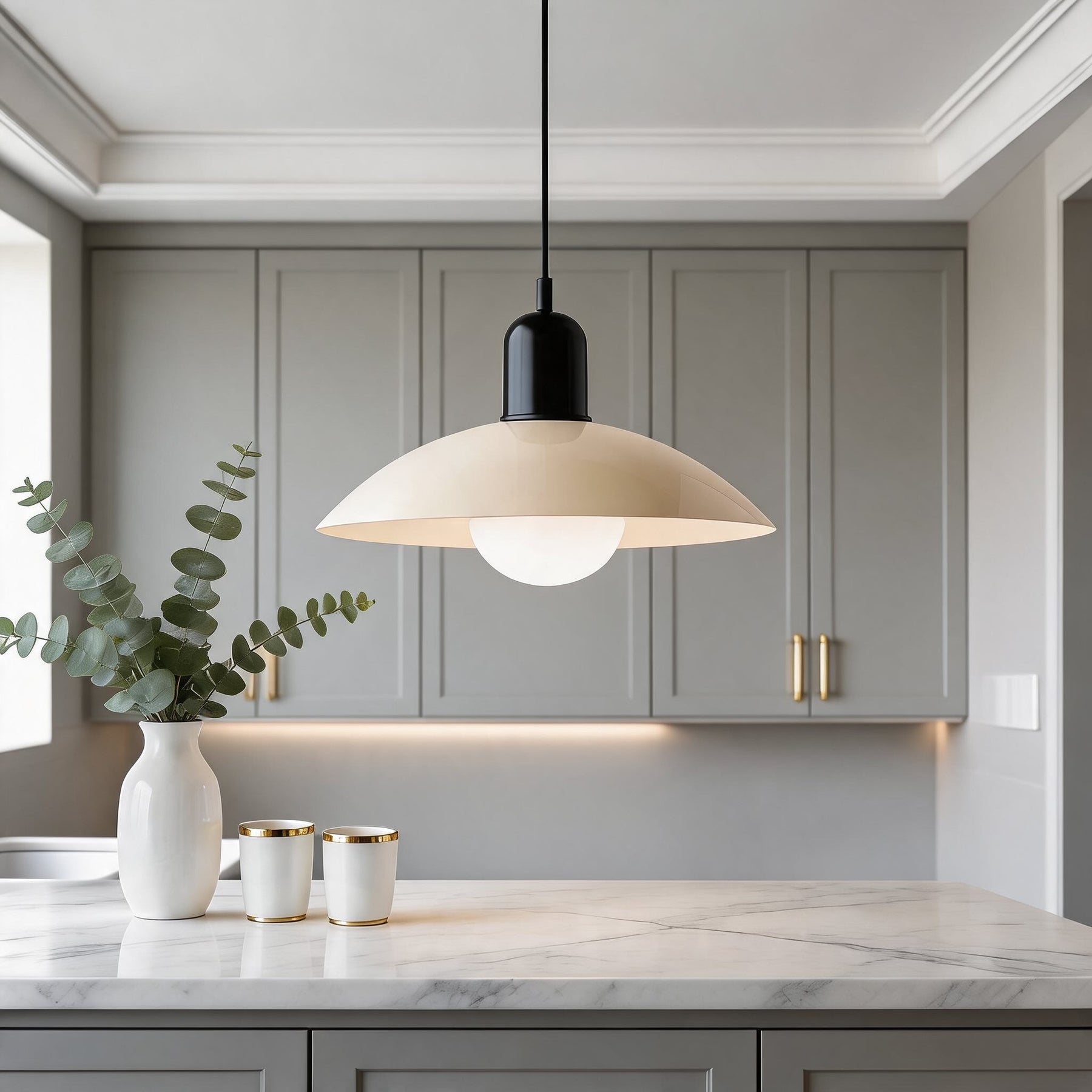 Nordic Bauhaus Pendant Light – Black, Cream – pendant light image 5