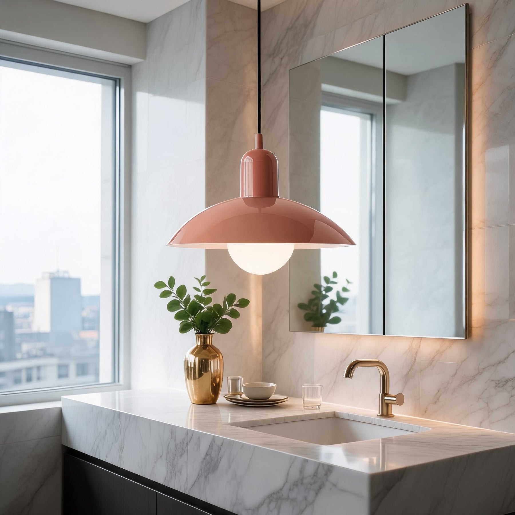 Nordic Bauhaus Pendant Light – Pink, Pink – pendant light image 10