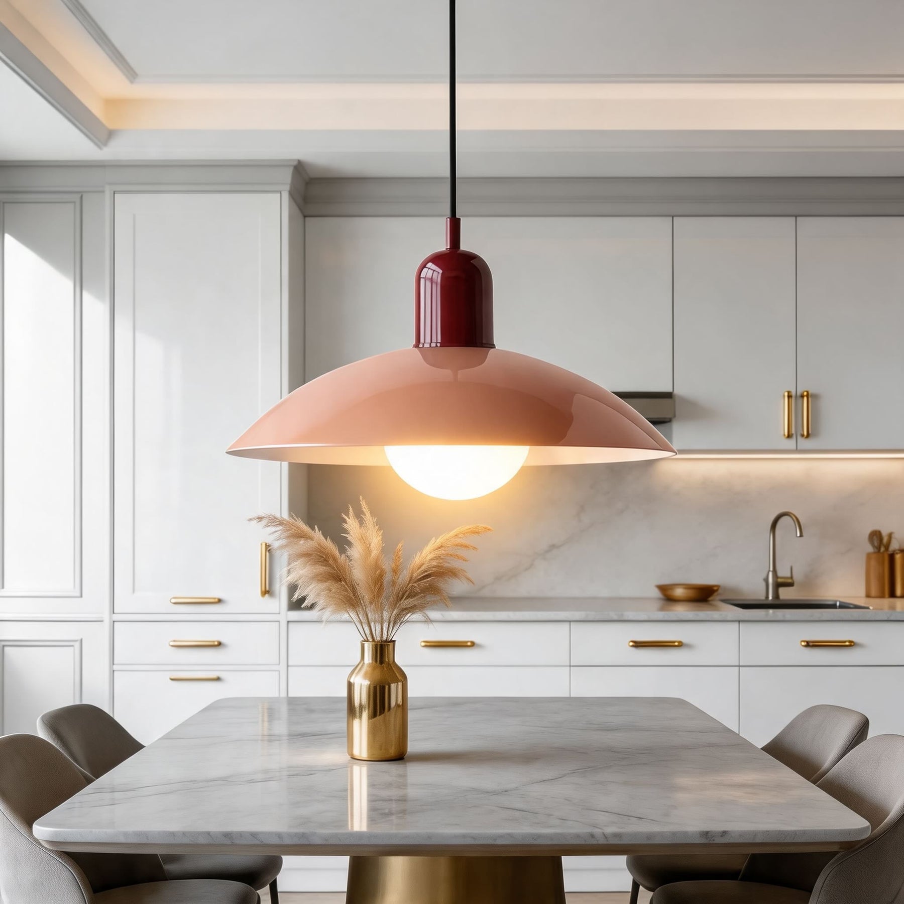Nordic Bauhaus Pendant Light – Red, Pink – pendant light image 14