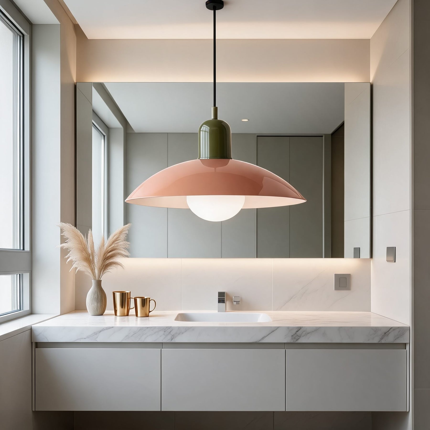 Nordic Bauhaus Pendant Light – Green, Pink – pendant light image 18