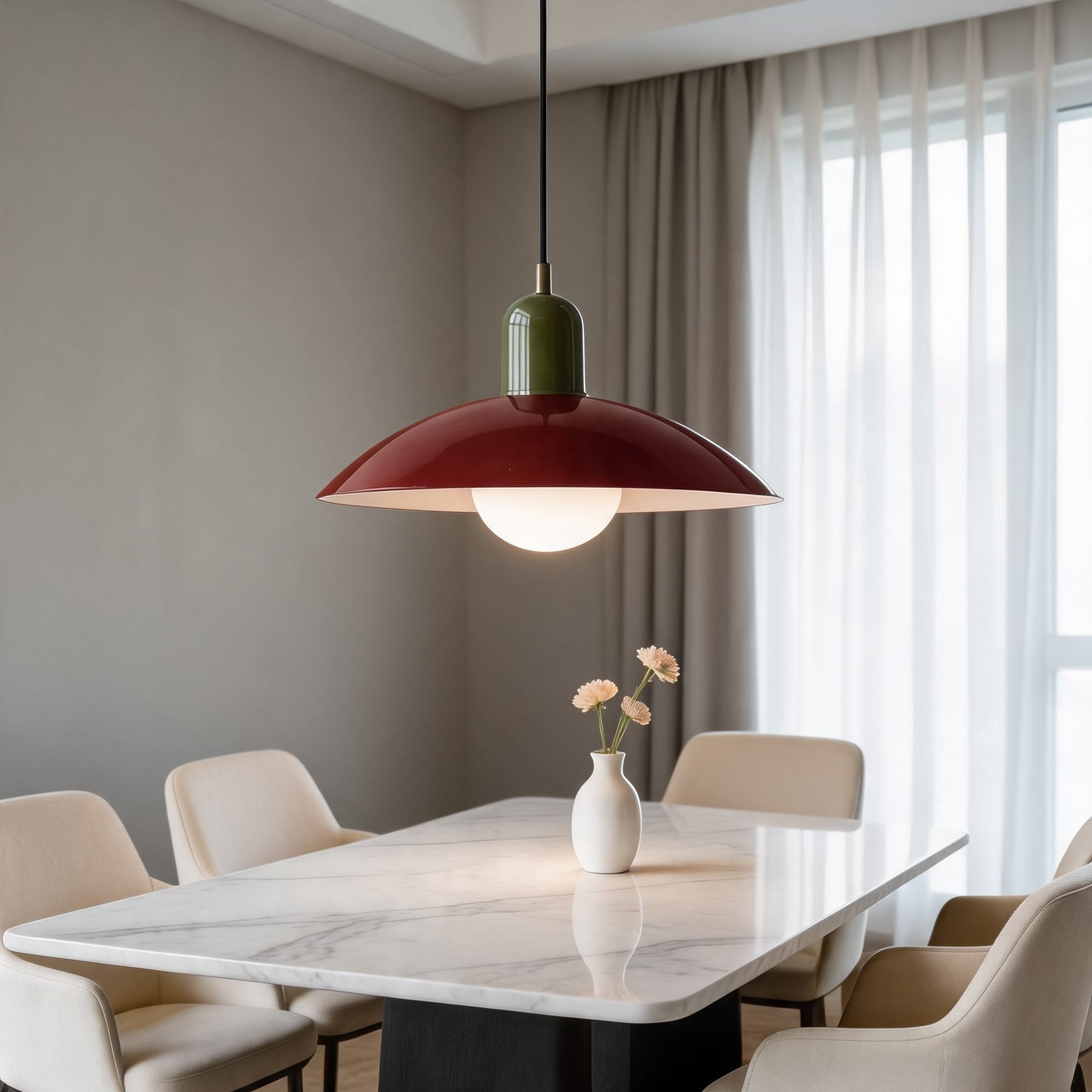 Nordic Bauhaus Pendant Light – Green, Red – pendant light image 19