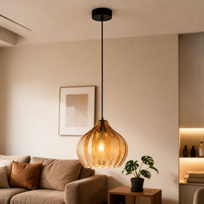 Amber Glass Pendant Light – pendant light image 2