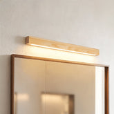 Linear Wood LED Wall Light – Up & Down Lighting: ⌀ 47.2″ x W 1.8″ x H 1.8″, Wood Color, Triac Dimmable Warm Light – product i