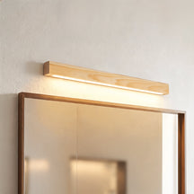 Linear Wood LED Wall Light – Up & Down Lighting: ⌀ 47.2″ x W 1.8″ x H 1.8″, Wood Color, Triac Dimmable Warm Light – product i