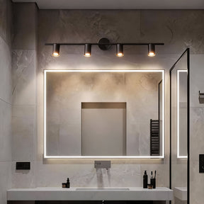 Rotatable Brass Spotlight Wall Light – 4 heads L 39.4″ x H 6.9″, Matte Black – product image 10