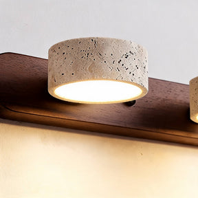 Rustic Wood & Stone Vanity Light – product image 2