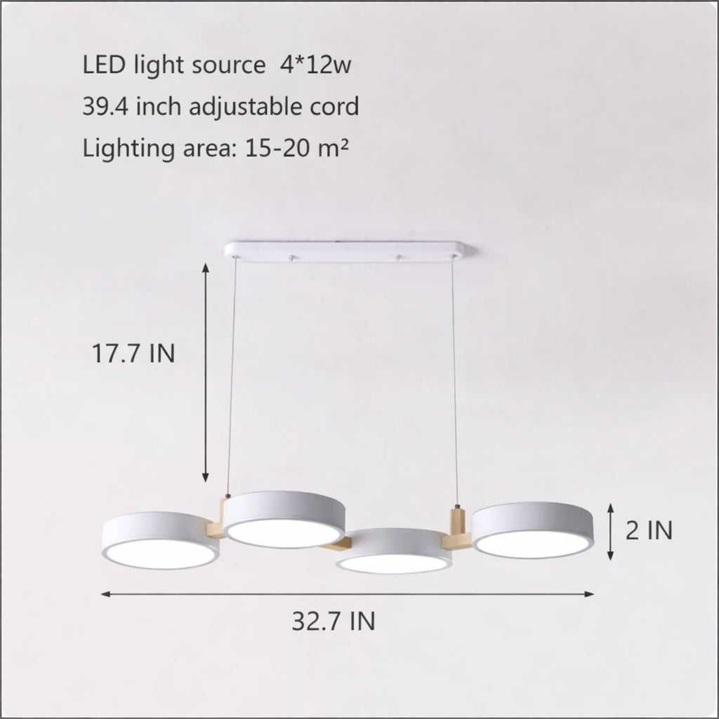 Nordic Wood Multi-Light Pendant – pendant light image 3