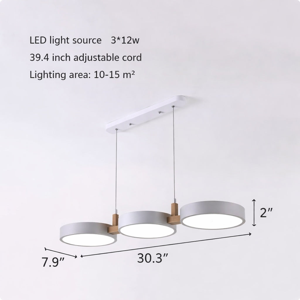Nordic Wood Multi-Light Pendant – pendant light image 4