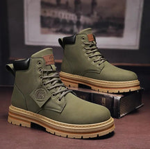 Waterproof Men's Lace-Up Boots With Comfort Sole