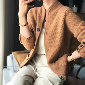 Soft Button Blazer - Structured Knit