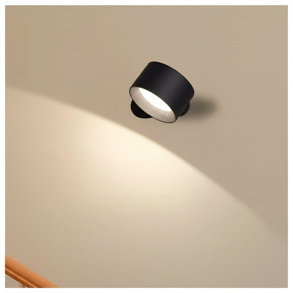 Luminária de Parede LED Recarregável com Suporte Magnético Ajustável