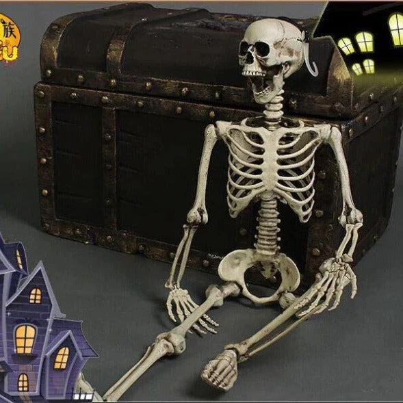 Decoração de Esqueleto Articulado de Corpo Inteiro de 67 Polegadas