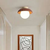 Iron Hallway Ceiling Light | Modern Glass & Metal Flush Mount