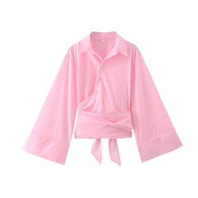 Blusa com Cinto de Laço Largo