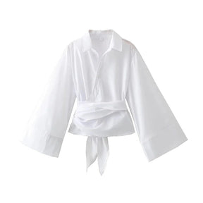 Blusa com Cinto de Laço Largo