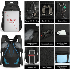 Mochila de Viagem Grande com Compartimento Térmico para Notebook e Organizador