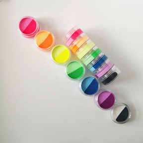 Conjunto de Pintura Facial Arco-íris para Copa do Mundo Neon Split Cake Corporal