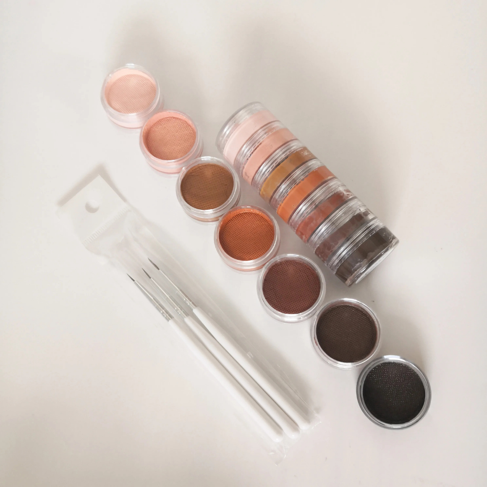 Conjunto de Pintura Facial Arco-íris para Copa do Mundo Neon Split Cake Corporal
