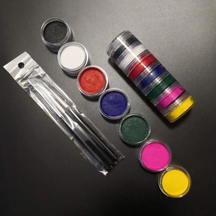 Conjunto de Pintura Facial Arco-íris para Copa do Mundo Neon Split Cake Corporal