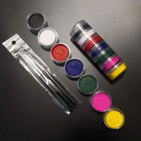 Conjunto de Pintura Facial Arco-íris para Copa do Mundo Neon Split Cake Corporal