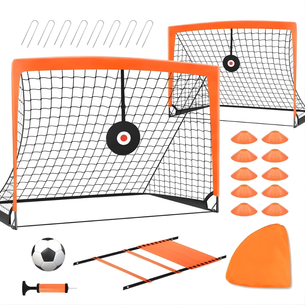 Conjunto de Gol de Futebol Portátil para Treino Infantil ao Ar Livre