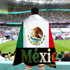 Capa de Torcedor de Futebol Estilo Bandeira do México para Copa do Mundo