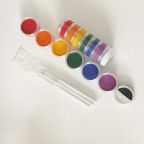 Conjunto de Pintura Facial Arco-íris para Copa do Mundo Neon Split Cake Corporal