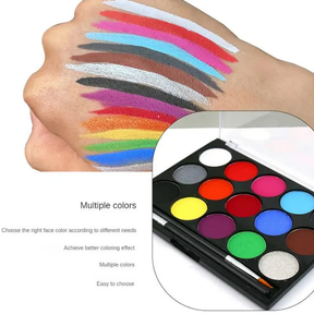 Kit de Pintura Corporal Infantil Seguro Não Tóxico Cores Festas Festivais