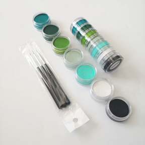 Conjunto de Pintura Facial Arco-íris para Copa do Mundo Neon Split Cake Corporal