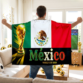 Capa de Torcedor de Futebol Estilo Bandeira do México para Copa do Mundo