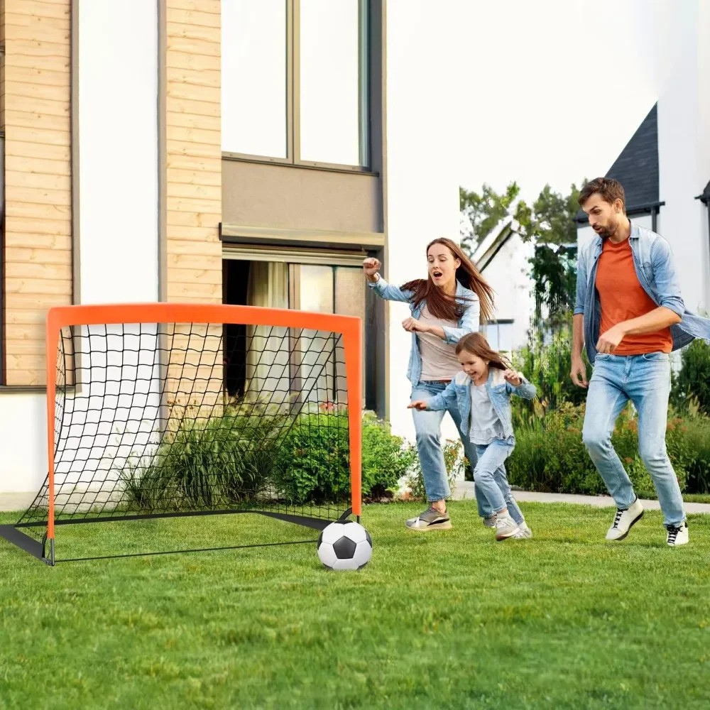 Conjunto de Gol de Futebol Portátil para Treino Infantil ao Ar Livre