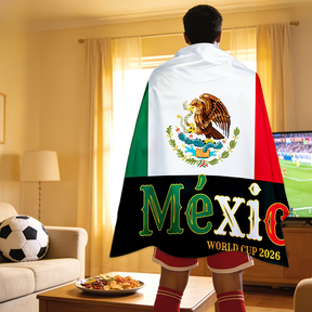 Capa de Torcedor de Futebol Estilo Bandeira do México para Copa do Mundo