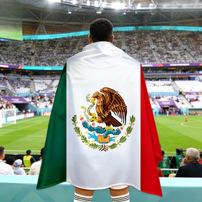 Bandeira Capa de Futebol México Torcedor Vestível Dia de Jogo Grande