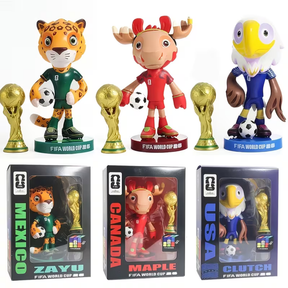 Conjunto de Buzina de Ar, Megafone e Boneco Mascote para Copa do Mundo e Eventos