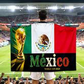 Capa de Torcedor de Futebol Estilo Bandeira do México para Copa do Mundo