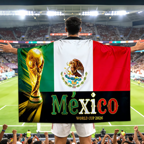 Capa de Torcedor de Futebol Estilo Bandeira do México para Copa do Mundo