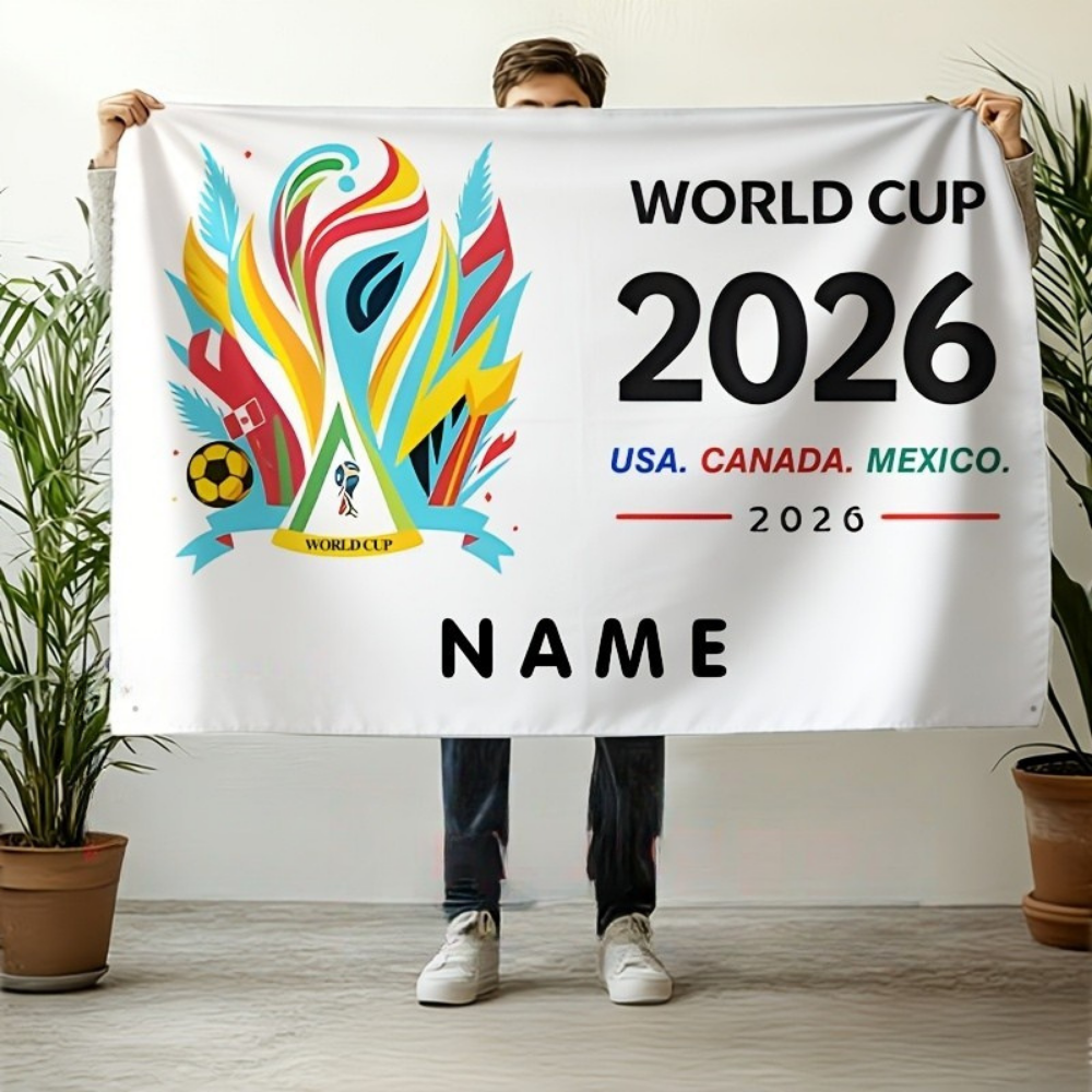 Bandeira de Parede México Personalizada Nome de Torcedor de Futebol