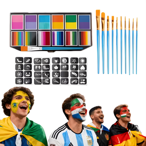 Kit de Tinta Corporal Lavável para Criações Artísticas de Rosto e Corpo